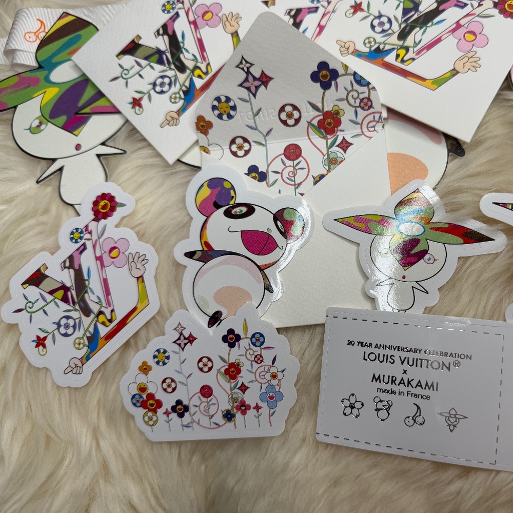 NEW Louis Vuitton X Murakami Sticker Set 6 Stickers